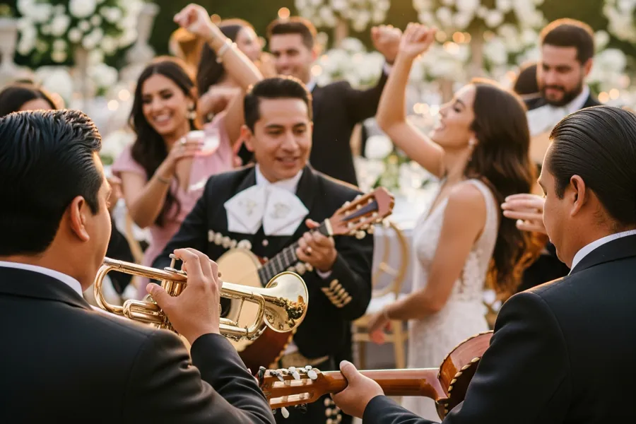 Mariachis en una boda